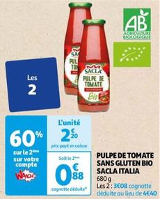 Sacla - Pulpe De Tomate Sans Gluten Bio Italia