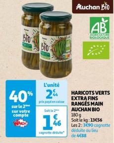 Auchan - Haricots Verts Extra Fins Rangés Main Bio