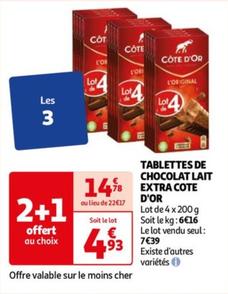 Tablettes De Chocolat Lait Extra