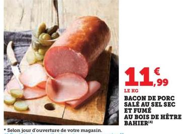 Bahier - Bacon De Porc Salé Au Sel Sec Et Fumé Au Bois De Hêtre