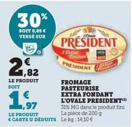 Fromage Pasteurise Extra Fondant L'ovale