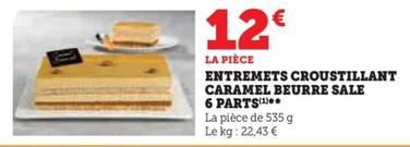 Entremets Croustillant Caramel Beurre Sale 6 Parts