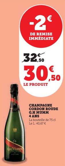 G.h Mumm - Champagne Cordon Roude 4 Ans