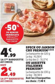 Speck Ou Jambon Cru Premium / Ou Assiette Italienne Premium