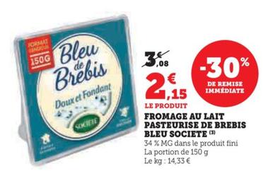 Fromage Au Lait Pasteurise De Brebis Bleu