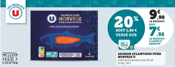 u - saumon atlantique fume norvege