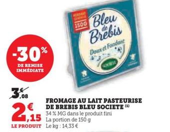 Fromage Au Lait Pasteurise De Brebis Bleu