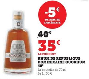 Quorhum - Rhum De Republique Dominicaine 40°