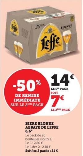 Biere Blonde Abbaye De 6,6°