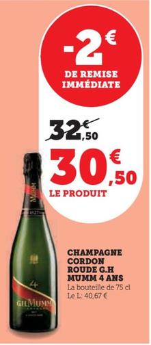 G.h Mumm - Champagne Cordon Roude 4 Ans