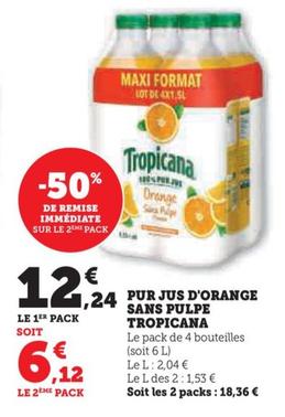 Pur Jus D'orange Sans Pulpe