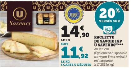 U Saveurs - Raclette De Savoie Igp