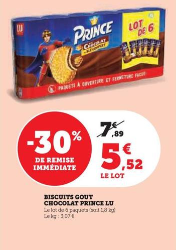 Biscuits Gout Chocolat Prince