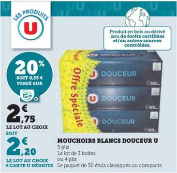 U - Mouchoirs Blancs Douceur