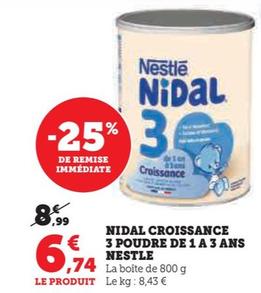 Nidal Croissance 3 Poudre De 1 A 3 Ans