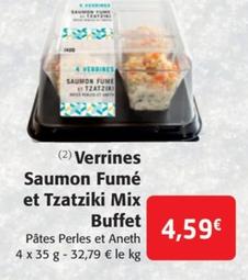 verrines saumon fume et tzatziki mix buffet