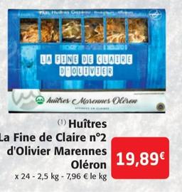 Huitres La Fine De Claire N2 D'olivier Marennes Oleron