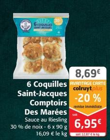 Comptoirs Des Marees - 6 Coquilles Saint-jacques