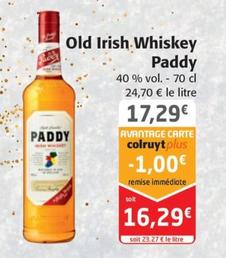 paddy - old irish whiskey