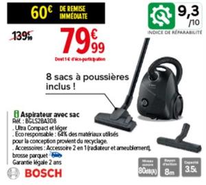 Aspirateur klindo discount avec sac carrefour