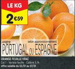 Orange Feuille Vrac