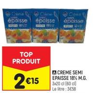 Creme Semi Epaisse 18% M.g.