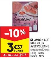 Jambon Cuit Superieur Avec Couenne