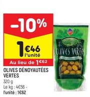 olives dénoyautées vertes