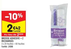 brosse adhesive + 2 recharges