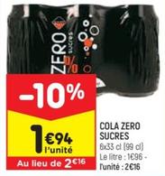 Cola Zero Sucres