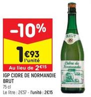 Igp Cidre De Normandie Brut