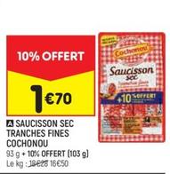 Cochonou - Saucisson Sec Ranches Fines