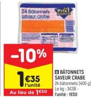 Bâtonnets Saveur Crabe