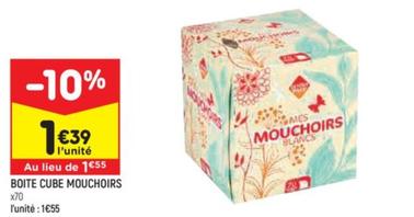 mouchoirs - boite cube
