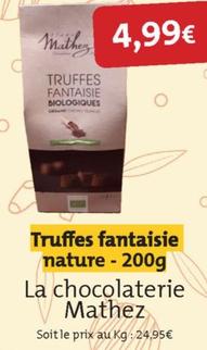la chocolaterie mathez - truffes fantaisie nature