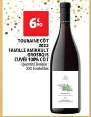 Touraine Côt 2022 Famille Amirault Grosbois Cuvée 100% Cot