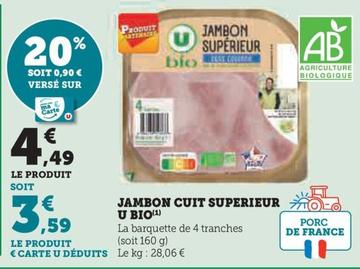 U - Jambon Cuit Superieur Bio