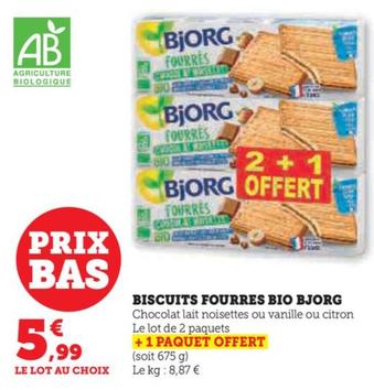 Biscuits Fourres Bio Bjorg