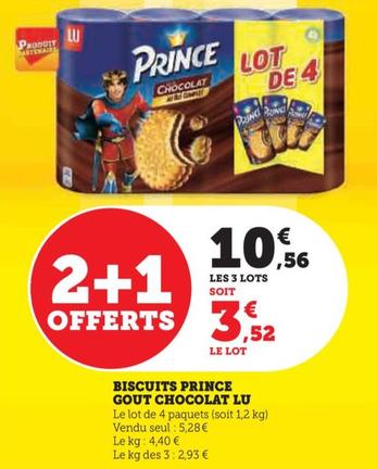 biscuits prince gout chocolat
