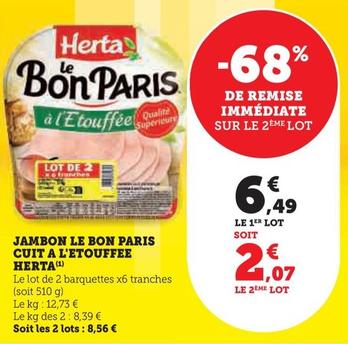 Jambon Le Bon Paris Cuit A L'etouffee