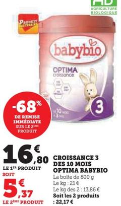 Babybio - Croissance 3 Des 10 Mois Optima