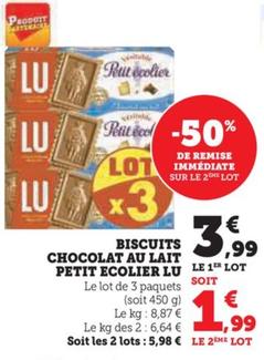 Biscuits Chocolat Au Lait Petit Ecolier