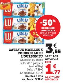 Gateaux Moelleux Fourres L'ourson