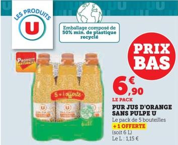 U - Pur Jus D'orange Sans Pulpe