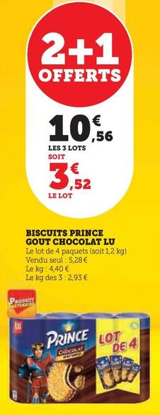 biscuits prince gout chocolat