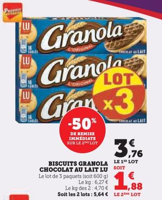 Biscuits Granola Chocolat Au Lait