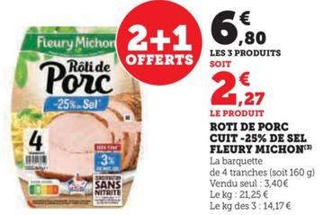 Roti De Porc Cuit -25% De Sel