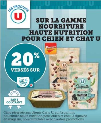 U - Sur La Gamme Nourriture Haute Nutrition Pour Chien Et Chat