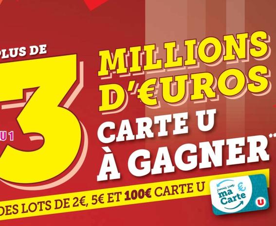 Plus De 3 Millions D'euros Carte U À Gagner