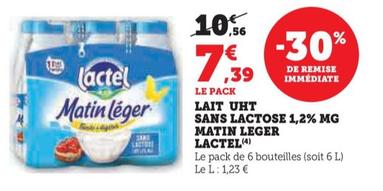 lait uht sans lactose 1,2% mg matin leger